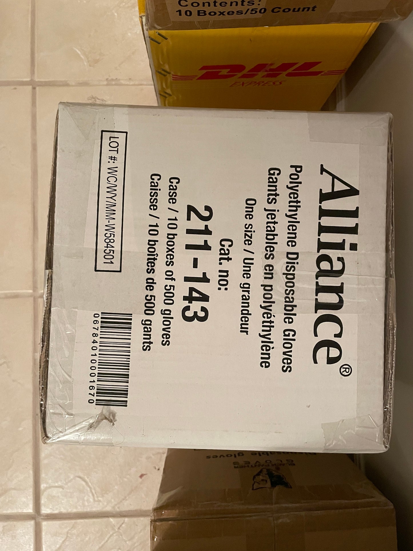Alliance Polyethylene Gloves Disposable Box Of 500 One Size Fits All For Kitchen, no PST/GST/HST