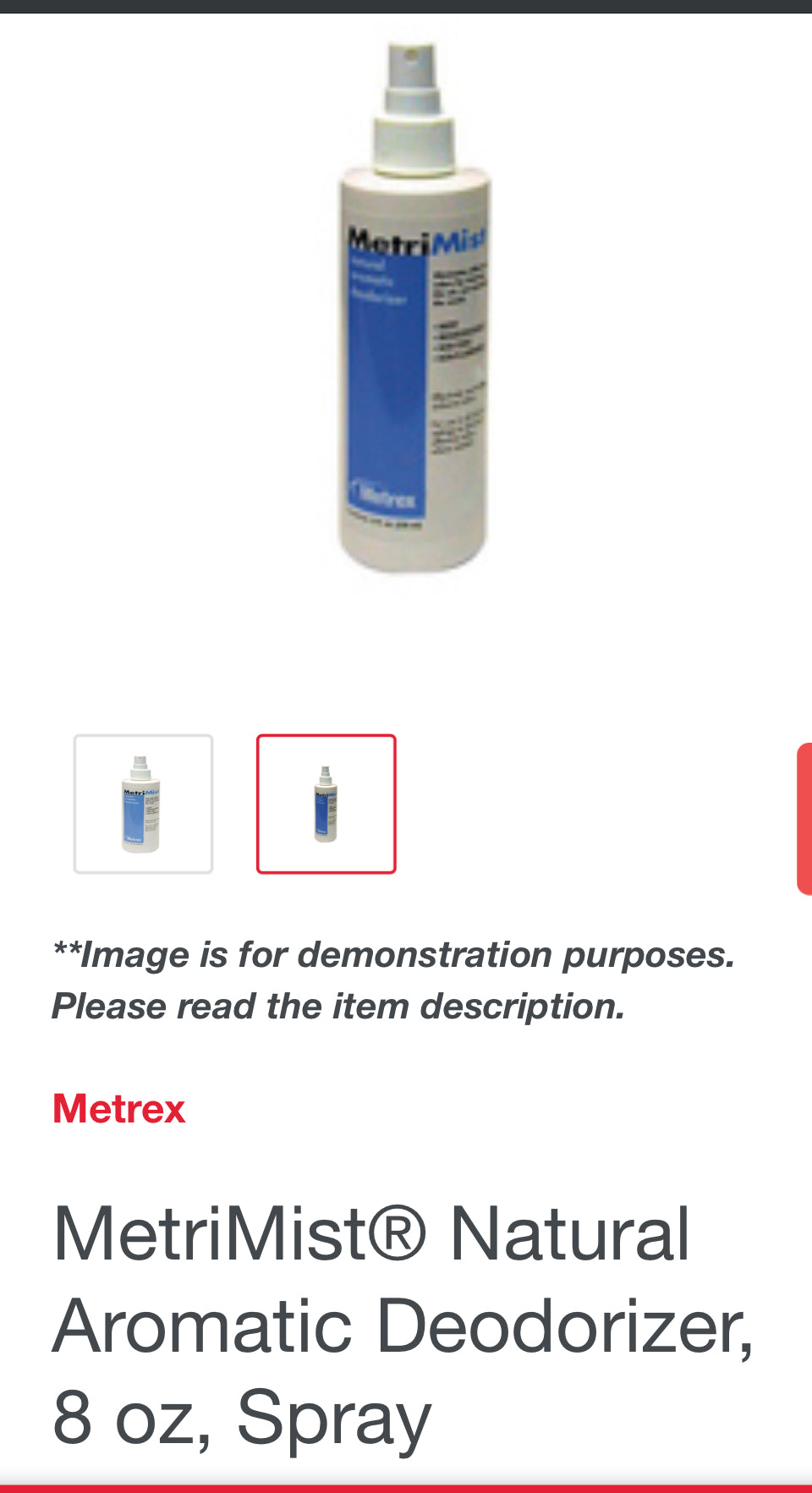 MetriMist® Natural Aromatic Deodorizer, 8 oz, Spray