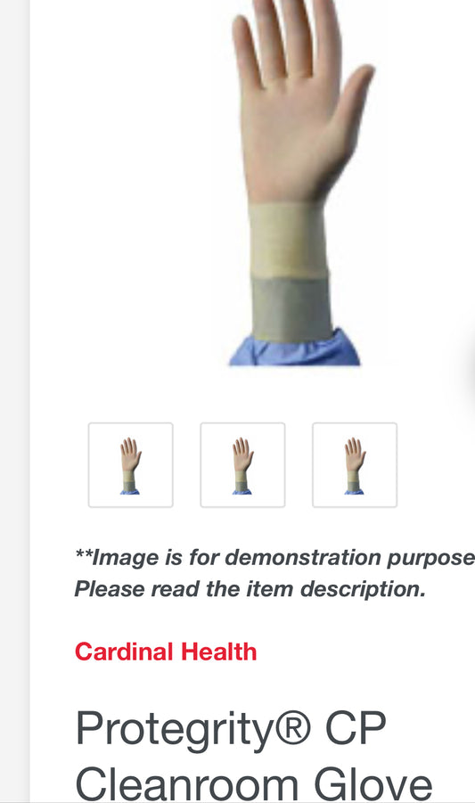 Cardinal Health Protegrity® CP Cleanroom Glove 2Y72N2 Size 6.5 Free Shipping in Canada