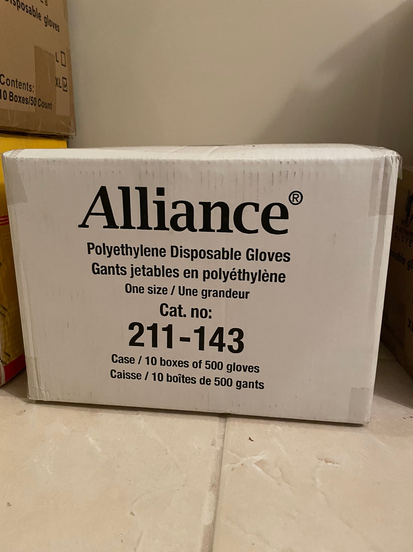 Alliance Polyethylene Gloves Disposable Box Of 500 One Size Fits All-Case of 5000 Gloves-For Kitchen