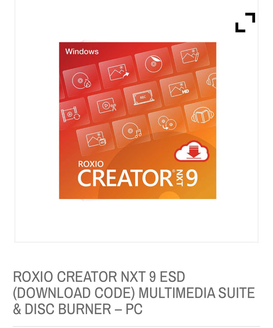 ROXIO CREATOR NXT 9 ESD (DOWNLOAD CODE) MULTIMEDIA SUITE & DISC BURNER – PC