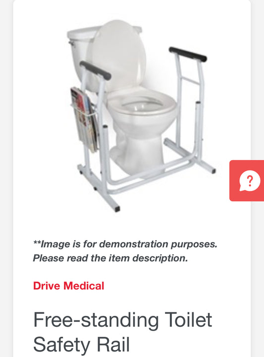 Drive Medical Free-standing Toilet Safety Rail; FREE Shipping, Tax Included