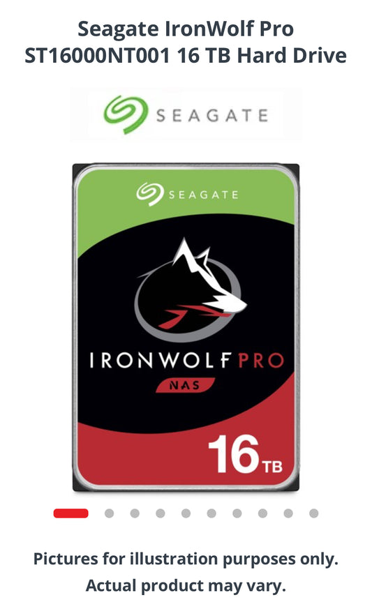 Seagate IronWolf Pro ST16000NT001 16 TB Hard Drive Free Shipping Tax Included